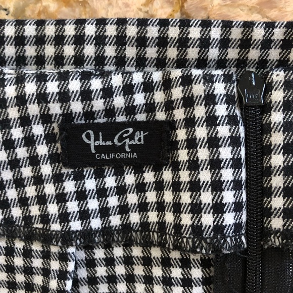 BRANDY🩷MELVILLE JOHN GALT Skirt with Kick Pleat Black White One Size XS-S - Picture 3 of 11